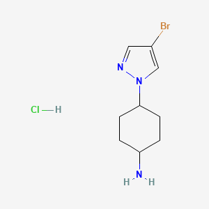 4-(4-bromo-1H-pyrazol-1-yl)cyclohexan-1-amine hydrochloride