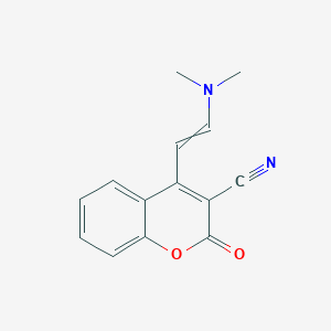 molecular formula C14H12N2O2 B11738684 2H-1-Benzopyran-3-carbonitrile, 4-[2-(dimethylamino)ethenyl]-2-oxo- CAS No. 40547-96-4