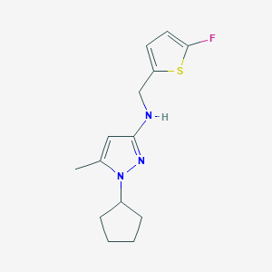 1-cyclopentyl-N-[(5-fluorothiophen-2-yl)methyl]-5-methyl-1H-pyrazol-3-amine