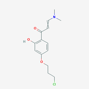 molecular formula C14H18ClNO3 B11738704 1-[4-(3-Chloropropoxy)-2-hydroxyphenyl]-3-(dimethylamino)prop-2-en-1-one 