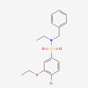 molecular formula C17H20BrNO3S B1173872 N-benzyl-4-bromo-3-ethoxy-N-ethylbenzenesulfonamide 