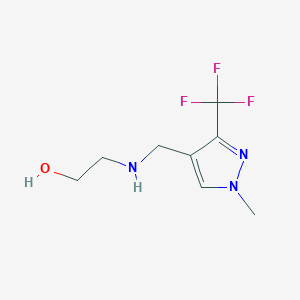 2-({[1-methyl-3-(trifluoromethyl)-1H-pyrazol-4-yl]methyl}amino)ethan-1-ol