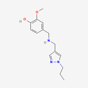 2-methoxy-4-({[(1-propyl-1H-pyrazol-4-yl)methyl]amino}methyl)phenol