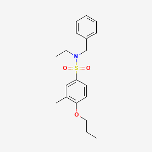 molecular formula C19H25NO3S B1173874 N-benzyl-N-ethyl-3-methyl-4-propoxybenzenesulfonamide 