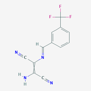 2-Amino-3-({[3-(trifluoromethyl)phenyl]methylidene}amino)but-2-enedinitrile