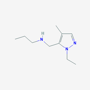 molecular formula C10H19N3 B11738795 [(1-ethyl-4-methyl-1H-pyrazol-5-yl)methyl](propyl)amine 