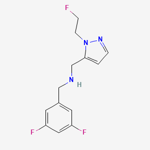 molecular formula C13H14F3N3 B11738825 [(3,5-difluorophenyl)methyl]({[1-(2-fluoroethyl)-1H-pyrazol-5-yl]methyl})amine 