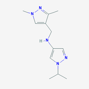 N-[(1,3-dimethyl-1H-pyrazol-4-yl)methyl]-1-(propan-2-yl)-1H-pyrazol-4-amine