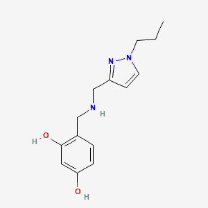 4-({[(1-propyl-1H-pyrazol-3-yl)methyl]amino}methyl)benzene-1,3-diol