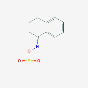 molecular formula C11H13NO3S B11738841 (1,2,3,4-Tetrahydronaphthalen-1-ylidene)amino methanesulfonate 