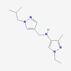 1-ethyl-3-methyl-N-{[1-(2-methylpropyl)-1H-pyrazol-4-yl]methyl}-1H-pyrazol-4-amine