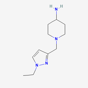 1-[(1-ethyl-1H-pyrazol-3-yl)methyl]piperidin-4-amine