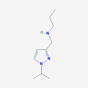 molecular formula C10H19N3 B11738857 {[1-(propan-2-yl)-1H-pyrazol-3-yl]methyl}(propyl)amine 