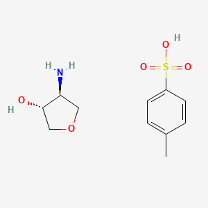 (3R,4S)-4-aminooxolan-3-ol;4-methylbenzenesulfonic acid