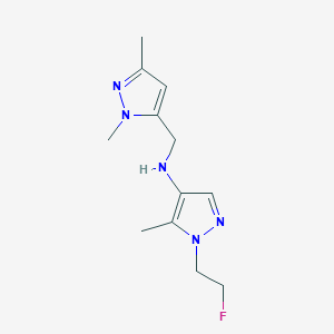 N-[(1,3-dimethyl-1H-pyrazol-5-yl)methyl]-1-(2-fluoroethyl)-5-methyl-1H-pyrazol-4-amine