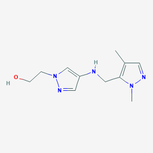 2-(4-{[(1,4-dimethyl-1H-pyrazol-5-yl)methyl]amino}-1H-pyrazol-1-yl)ethan-1-ol