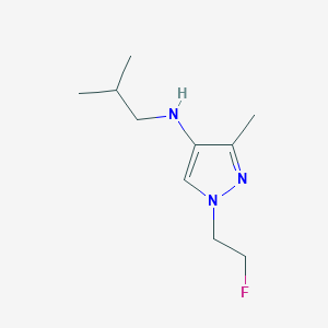 molecular formula C10H18FN3 B11738969 1-(2-fluoroethyl)-3-methyl-N-(2-methylpropyl)-1H-pyrazol-4-amine 