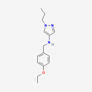 molecular formula C15H21N3O B11738984 N-[(4-ethoxyphenyl)methyl]-1-propyl-1H-pyrazol-4-amine 