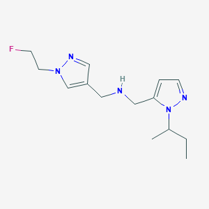 {[1-(butan-2-yl)-1H-pyrazol-5-yl]methyl}({[1-(2-fluoroethyl)-1H-pyrazol-4-yl]methyl})amine