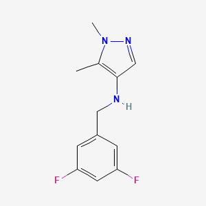 N-[(3,5-Difluorophenyl)methyl]-1,5-dimethyl-1H-pyrazol-4-amine