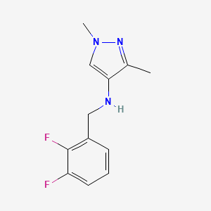 molecular formula C12H13F2N3 B11739019 N-[(2,3-difluorophenyl)methyl]-1,3-dimethyl-1H-pyrazol-4-amine 