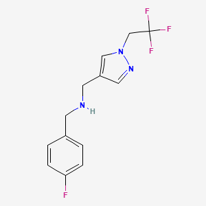 [(4-fluorophenyl)methyl]({[1-(2,2,2-trifluoroethyl)-1H-pyrazol-4-yl]methyl})amine