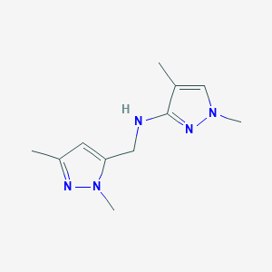 N-[(1,3-dimethyl-1H-pyrazol-5-yl)methyl]-1,4-dimethyl-1H-pyrazol-3-amine