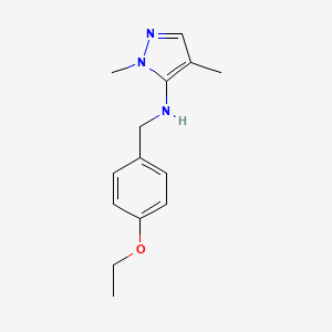 molecular formula C14H19N3O B11739049 N-(4-ethoxybenzyl)-1,4-dimethyl-1H-pyrazol-5-amine 