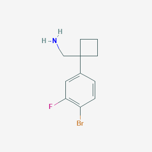 1-(4-Bromo-3-fluorophenyl)cyclobutanemethanamine