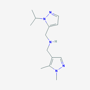 [(1,5-dimethyl-1H-pyrazol-4-yl)methyl]({[1-(propan-2-yl)-1H-pyrazol-5-yl]methyl})amine