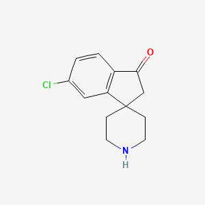 molecular formula C13H14ClNO B11739102 6-Chlorospiro[indene-1,4'-piperidin]-3(2h)-one CAS No. 855849-91-1