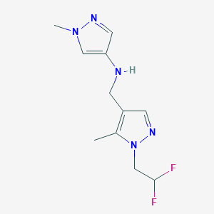 N-{[1-(2,2-difluoroethyl)-5-methyl-1H-pyrazol-4-yl]methyl}-1-methyl-1H-pyrazol-4-amine