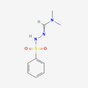 molecular formula C9H13N3O2S B11739115 N'-[(dimethylamino)methylidene]benzenesulfonohydrazide 