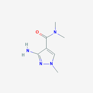 molecular formula C7H12N4O B11739122 3-Amino-N,n,1-trimethyl-1H-pyrazole-4-carboxamide 