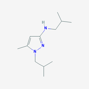 molecular formula C12H23N3 B11739131 5-methyl-N,1-bis(2-methylpropyl)-1H-pyrazol-3-amine 