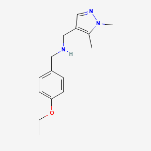 molecular formula C15H21N3O B11739137 [(1,5-dimethyl-1H-pyrazol-4-yl)methyl][(4-ethoxyphenyl)methyl]amine 