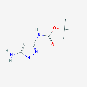 molecular formula C9H16N4O2 B11739140 tert-butyl (5-amino-1-methyl-1H-pyrazol-3-yl)carbamate 