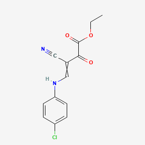 molecular formula C13H11ClN2O3 B11739143 Ethyl 4-[(4-chlorophenyl)amino]-3-cyano-2-oxobut-3-enoate 