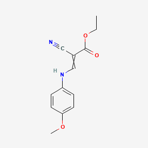 molecular formula C13H14N2O3 B11739148 Ethyl 2-cyano-3-[(4-methoxyphenyl)amino]prop-2-enoate 