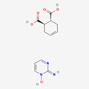 molecular formula C12H15N3O5 B11739156 (1R,2R)-cyclohex-4-ene-1,2-dicarboxylic acid; 2-imino-1,2-dihydropyrimidin-1-ol 