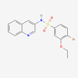 molecular formula C17H15BrN2O3S B1173917 4-bromo-3-ethoxy-N-(3-quinolinyl)benzenesulfonamide 