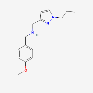 molecular formula C16H23N3O B11739175 [(4-ethoxyphenyl)methyl][(1-propyl-1H-pyrazol-3-yl)methyl]amine 