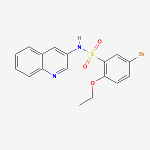 molecular formula C17H15BrN2O3S B1173918 5-bromo-2-ethoxy-N-(3-quinolinyl)benzenesulfonamide 