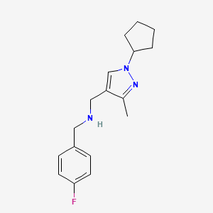 [(1-cyclopentyl-3-methyl-1H-pyrazol-4-yl)methyl][(4-fluorophenyl)methyl]amine