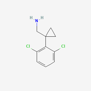 molecular formula C10H11Cl2N B11739197 1-(2,6-Dichlorophenyl)cyclopropanemethanamine 