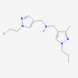 {[1-(2-fluoroethyl)-1H-pyrazol-4-yl]methyl}[(3-methyl-1-propyl-1H-pyrazol-4-yl)methyl]amine