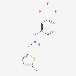 molecular formula C13H11F4NS B11739229 [(5-Fluorothiophen-2-yl)methyl]({[3-(trifluoromethyl)phenyl]methyl})amine 