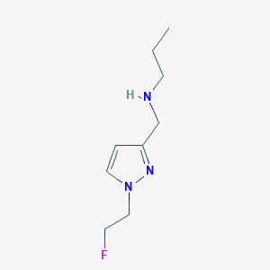 molecular formula C9H16FN3 B11739241 {[1-(2-fluoroethyl)-1H-pyrazol-3-yl]methyl}(propyl)amine 