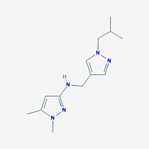 1,5-dimethyl-N-{[1-(2-methylpropyl)-1H-pyrazol-4-yl]methyl}-1H-pyrazol-3-amine