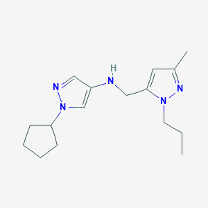 1-cyclopentyl-N-[(3-methyl-1-propyl-1H-pyrazol-5-yl)methyl]-1H-pyrazol-4-amine